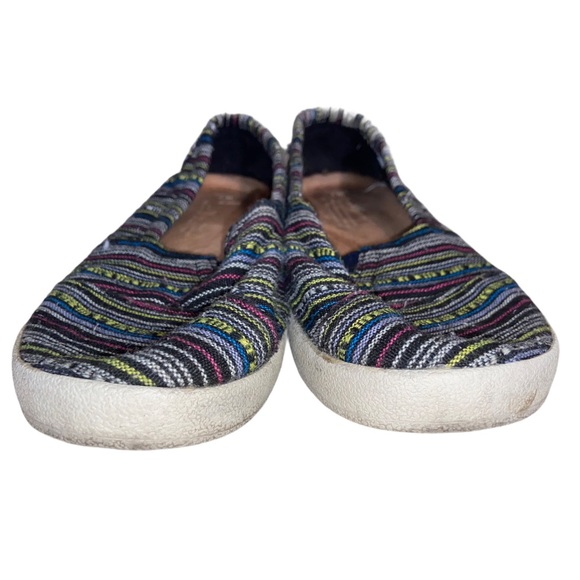 TOMS Western Stripe Print Slip On Flats Size 7 - Picture 3 of 9